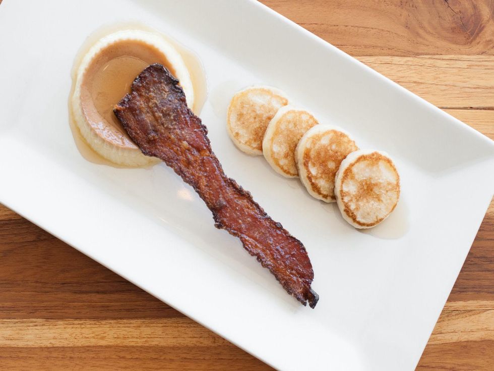 Table Pancake and Bacon Dessert