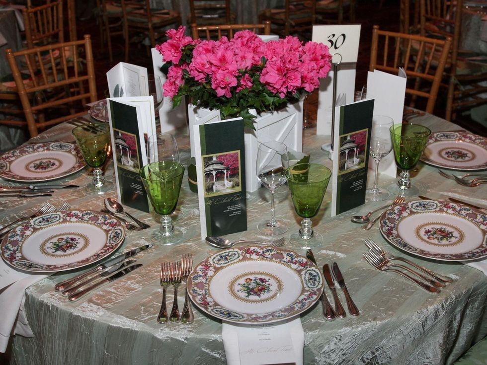 Table setting at Moores School Gala March 2014