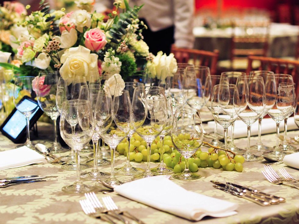 Table setting at the Houston Symphony Wine Dinner March 2014