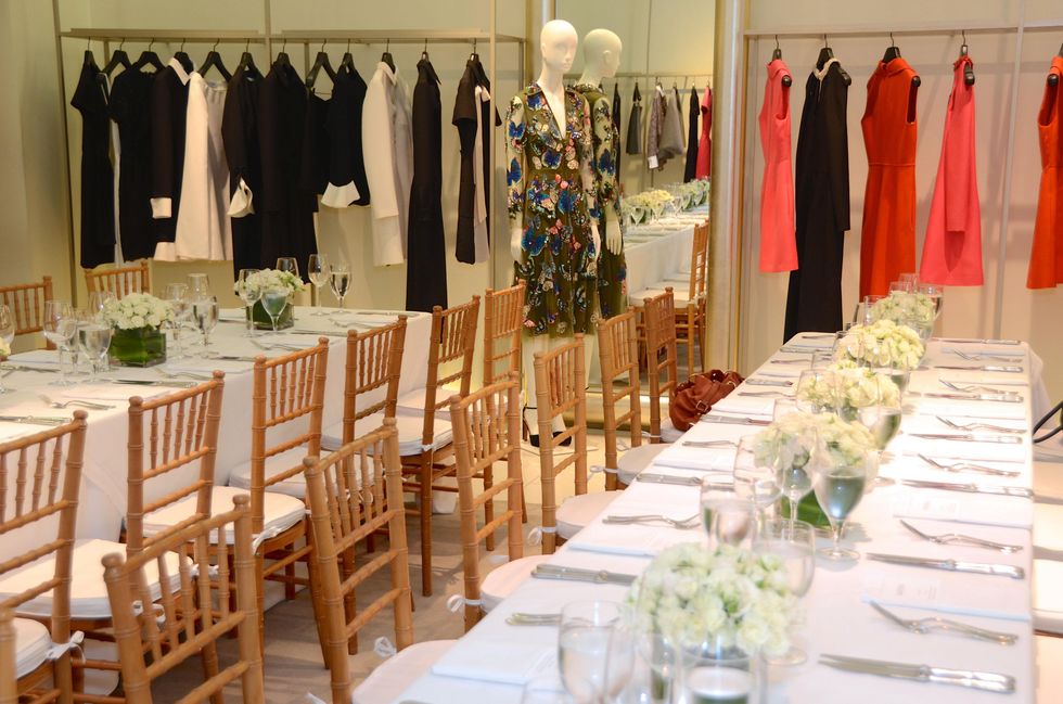 Table settings at the Una Notte in Italia lunch at Valentino September 2014