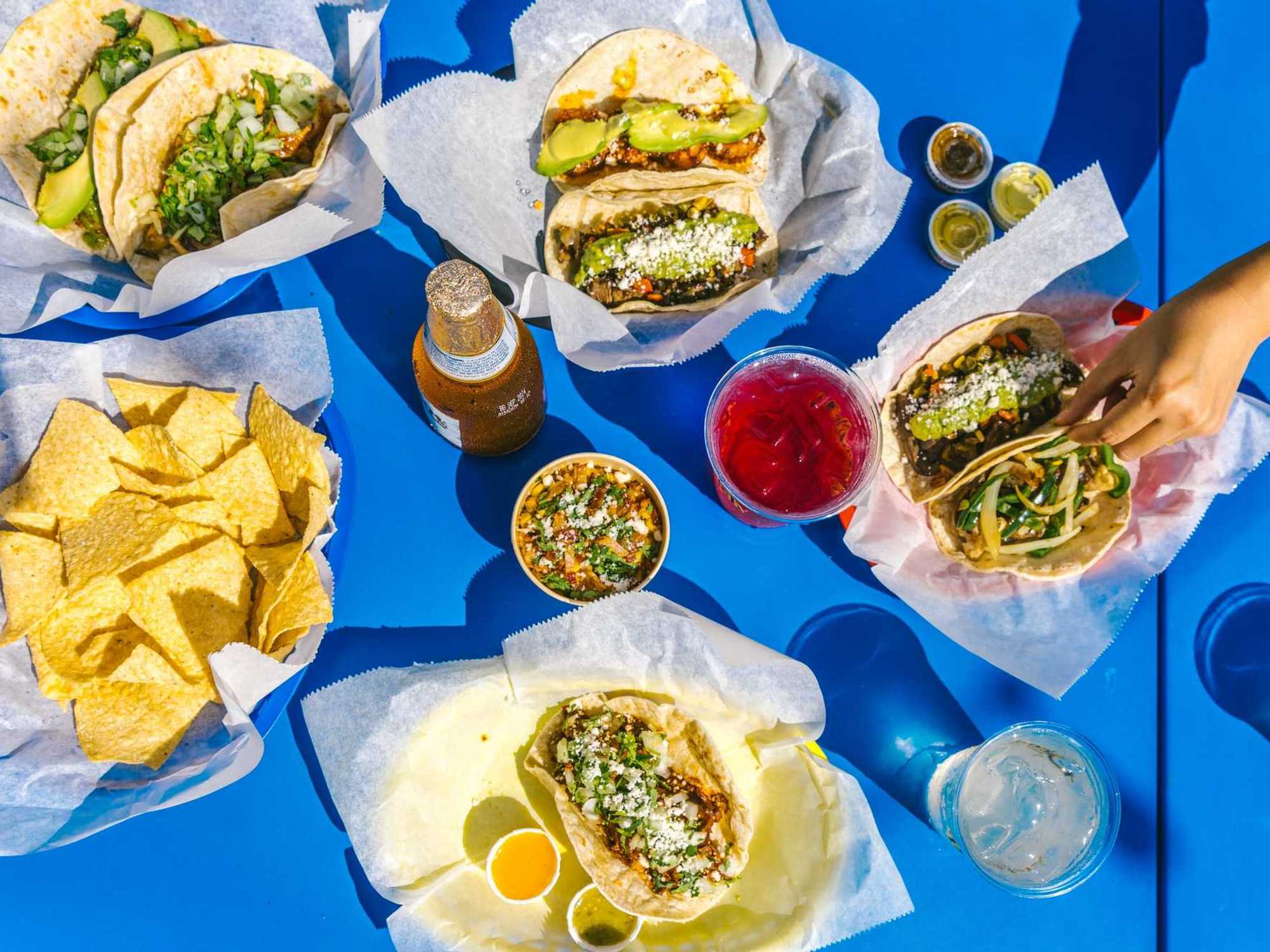 Tacodeli food spread