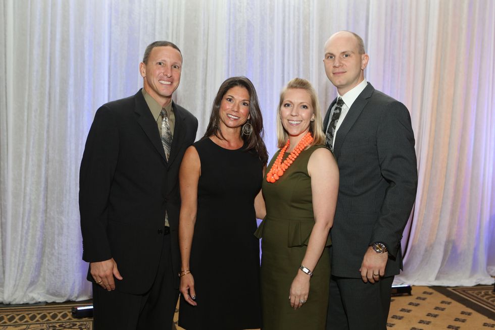 Tad and Jennie Shirley, from left, and Brooke and Nate Richards at the LifeHouse Houston Duck Dynasty dinner September 2014