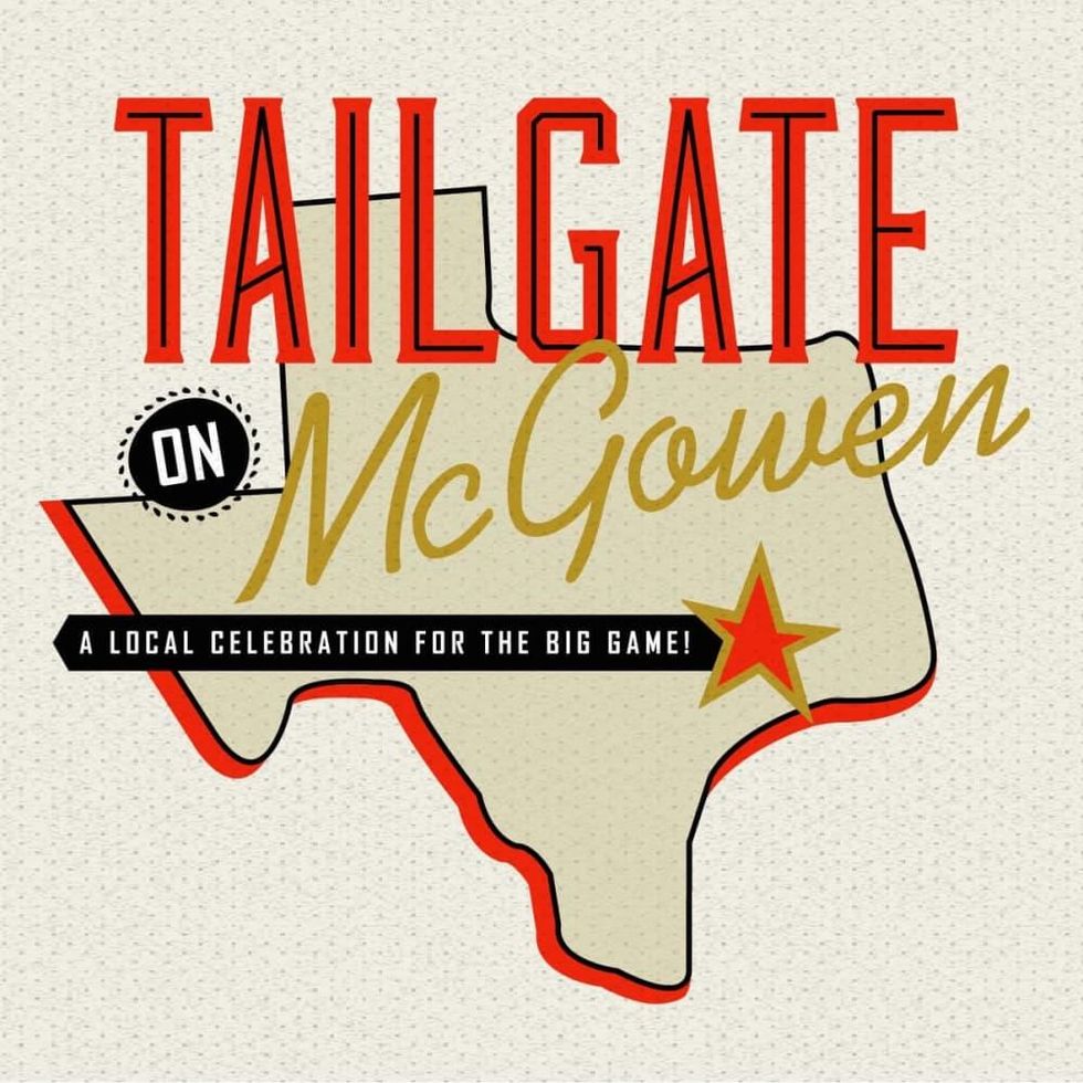 Tailgate on McGowen Super Bowl party logo