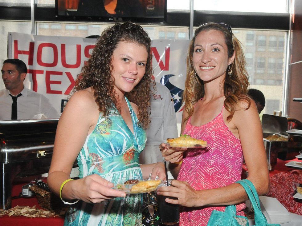 Tailgate Throwdown at Houston Texans Grille July 2013 Andrea Files, Amanda White