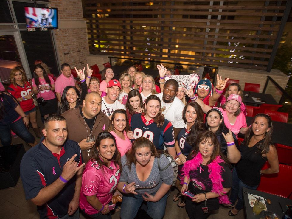 Tailgating for a Cure hosted by Houston Texans Johnathan Joseph and Kareem Jackson October 2013 crowd at event