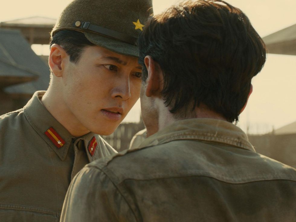 Takamasa Ishihara and Jack O'Connell in Unbroken