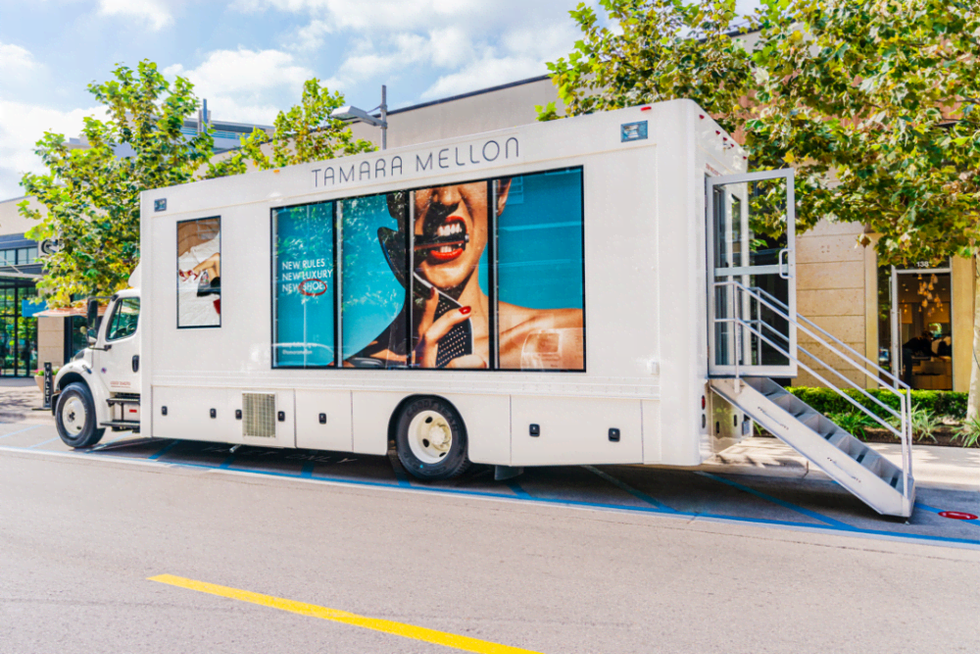 Tamara Mellon mobile shoe closet