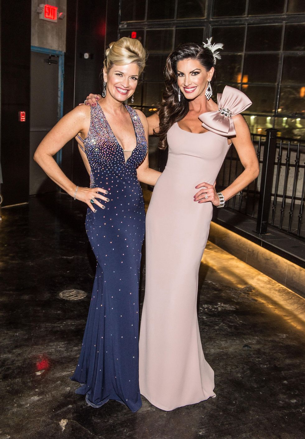 Tammie Johnson, left, and Nicole Lassiter at the Stages Repertory Theatre Gala April 2015 FULTON