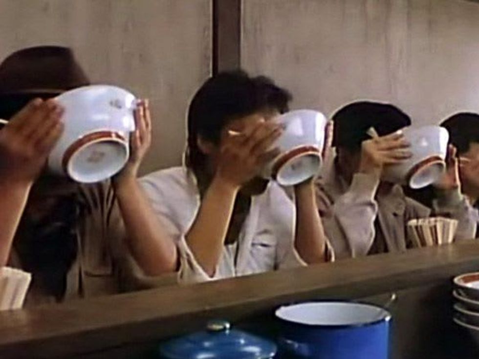 Tampopo, ramen noodles, movie scene