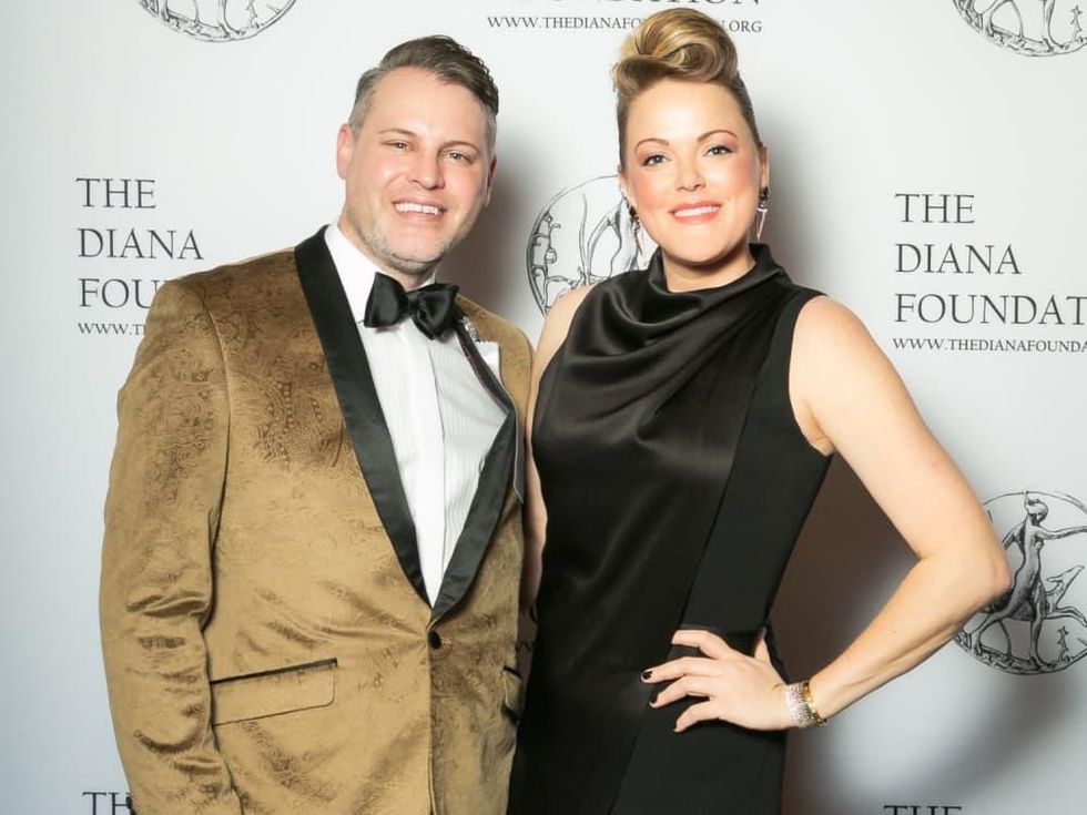 Tanner Williams, "Sharon Stone" (Emily Jaschke) at Diana Awards cropped photo