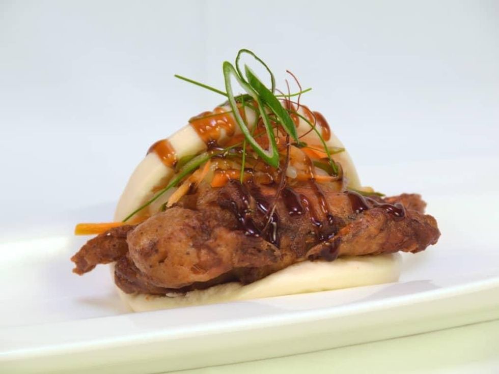 Tarakaan soft shell crab bao