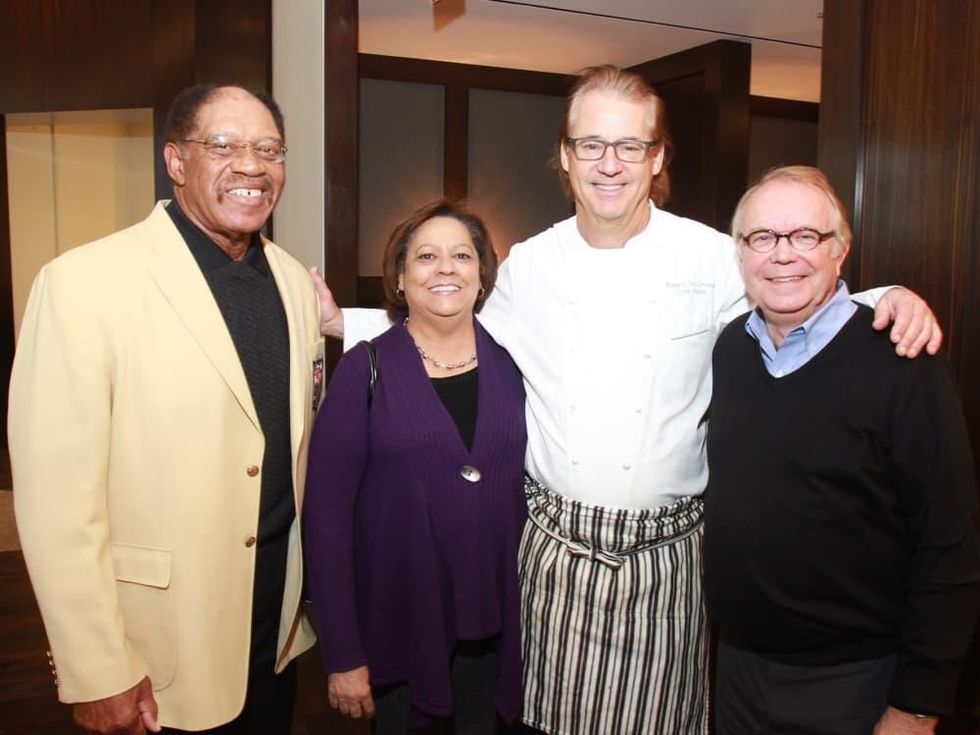 Taste of NFL brunch preview, Elvin Bethea, Pat Bethea, Cafe Annie chef Robert Del Grande, Wayne Kostroski.