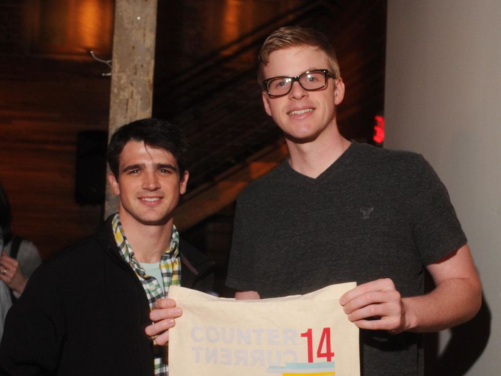 Taylor Foran, left, and Phillip White at the CounterCurrent Kick-Off March 2014