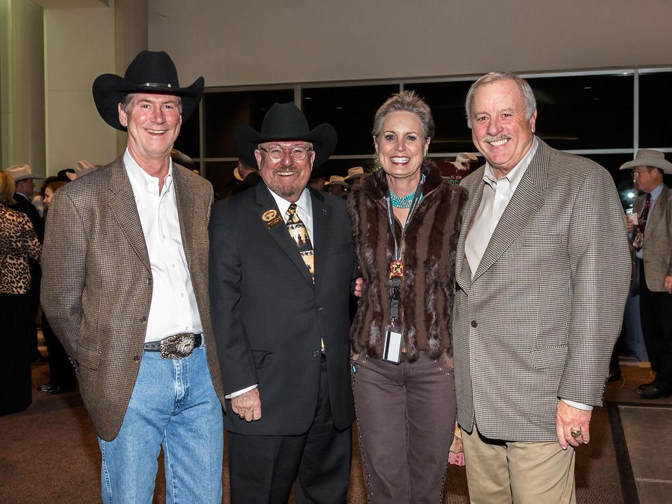 Ted Gaylord, from left, Archie Thompson, Sharleen Walkoviak and Ed McMahon at the HLSR Hide Party January 2014