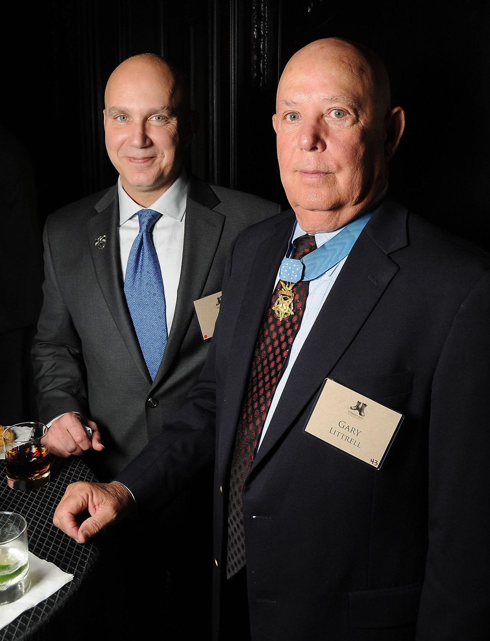 Ted Hoyt, left, and Gary Littrell at the Johnny Mac Soldiers Fund Inaugural Houston Gala April 2015