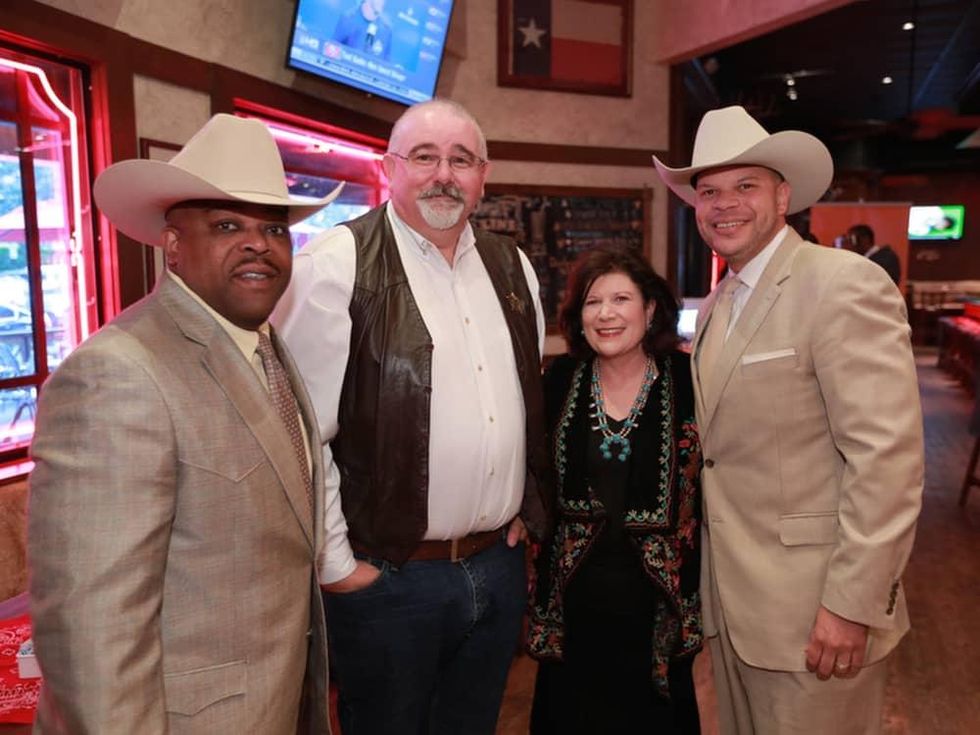 Terence Fontaine, Jack Cagle, Leslie Ward, Kerrick Henny at Mayor's Rodeo Houston kickoff breakfast