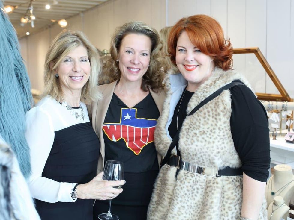 Terri Roth, Tammy Lahourcade Collins, Cara Crafton at Miles David fashion show