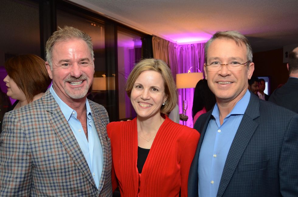 Terry Wayne Jones, from left, Emily Keeton and Robert Shelton at the Flavour launch at Hotel Derek February 2015