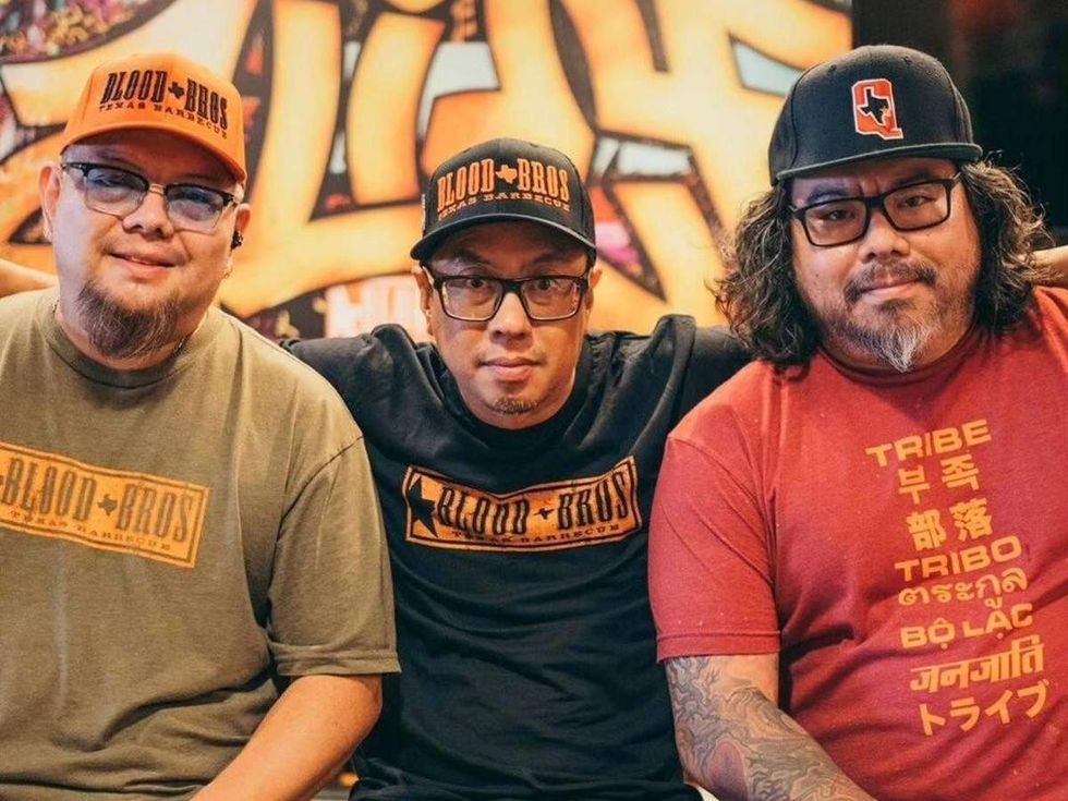 Terry Wong, Quy Hoang, and Robin Wong from Blood Bros. BBQ