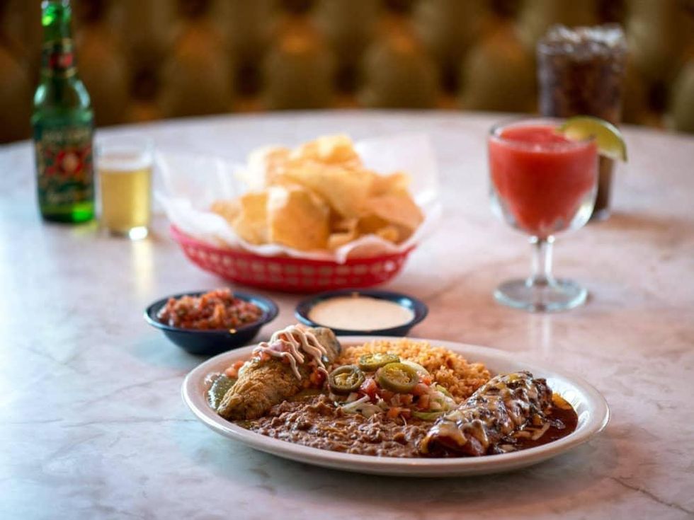 Tex-Mex combo plate at Chuy's in Dallas