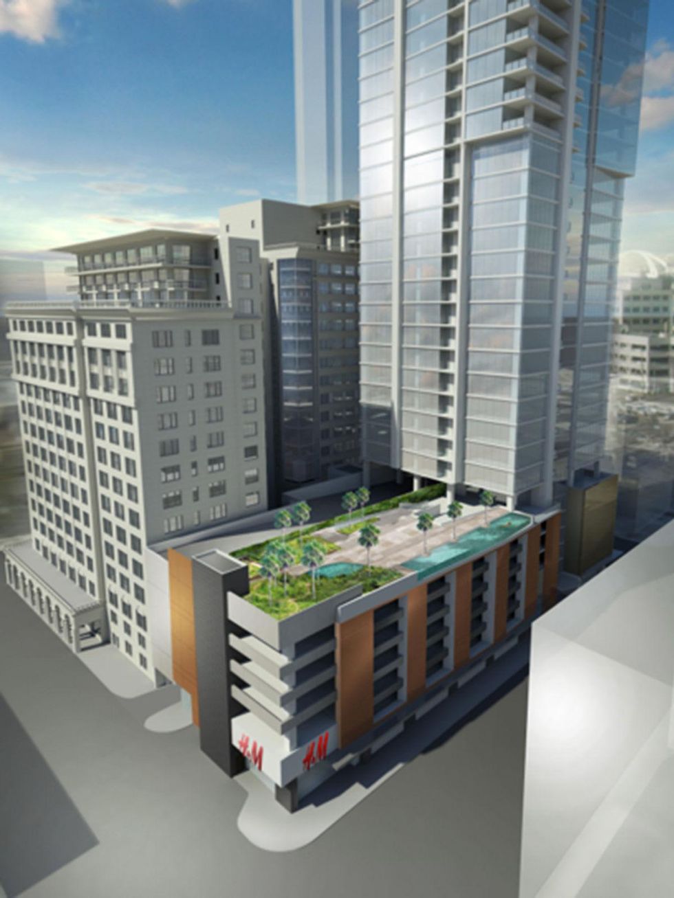 Texaco building downtown Houston high-rise rendering August 2013 1