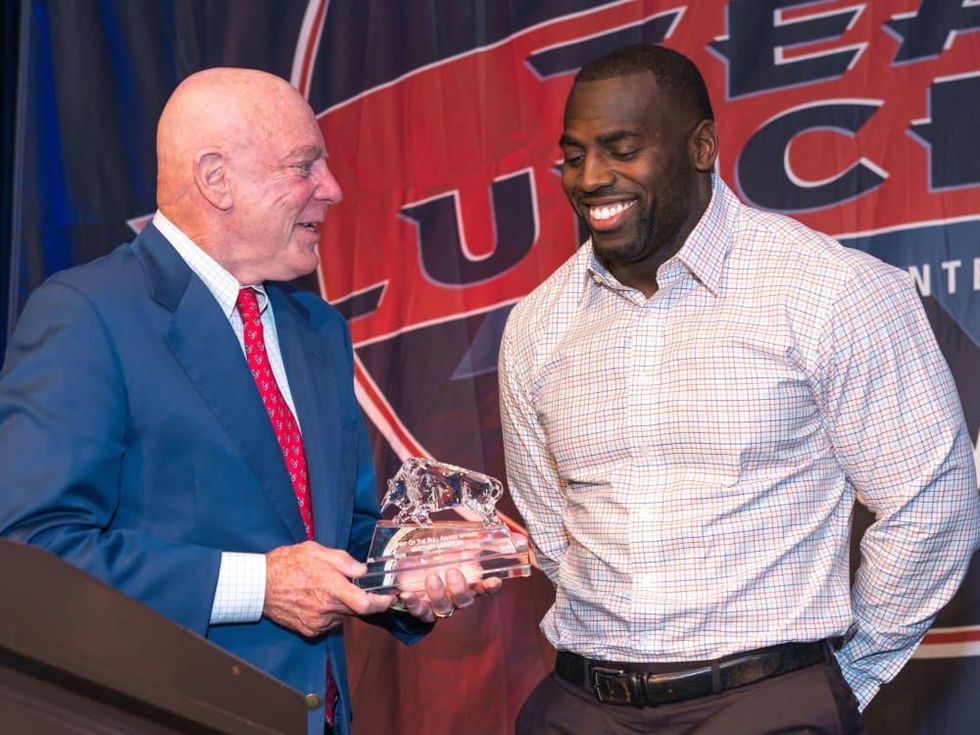 Texans Team Luncheon 8/16 Bob McNair, Whitney Mercilus