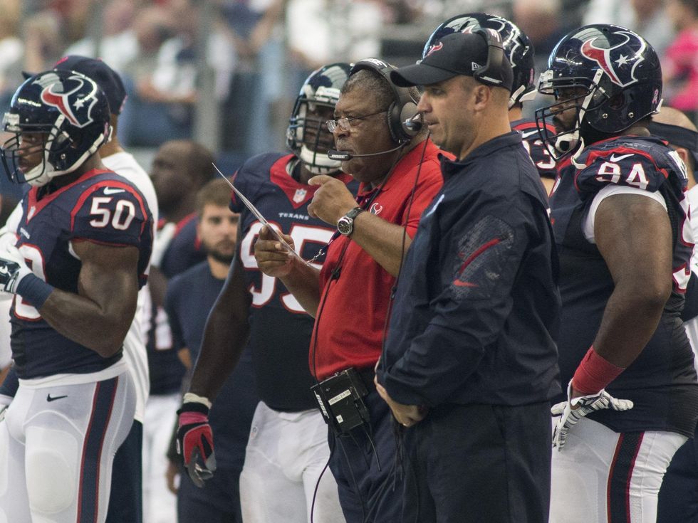 Texans vs. Cowboys Oct. 5, 2014 Texans coaches on sideline