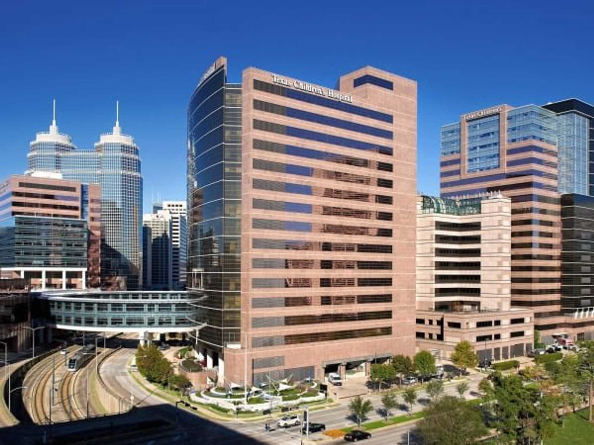 Texas Children's Hospital building street scene