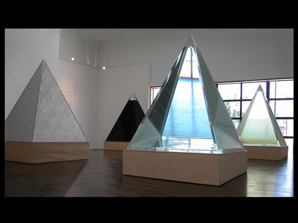 Texas Contemporary Art Fair, show artwork, October 2012, Agnes Denes - Pyramids of Conscience, BLACK SPACE