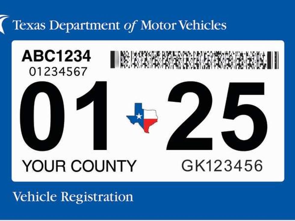 Texas inspection sticker