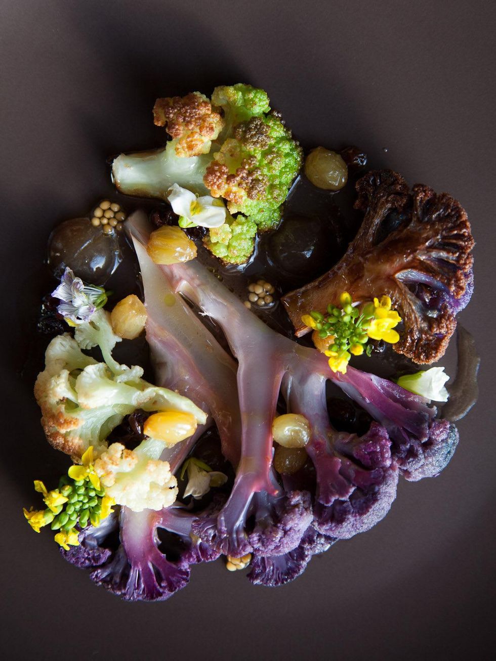 Texas Monthly 10 Houston plates May 2013 Cauliflowers Cooked Different Ways at Oxheart