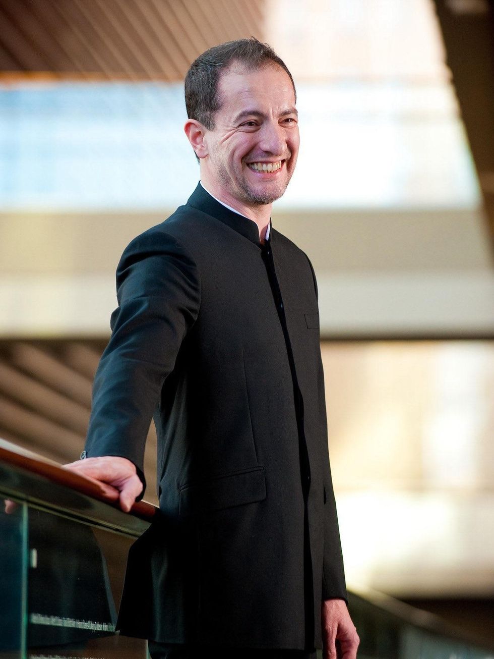 Texas Music Festival Rossen Milanov interview June 2013 smiling