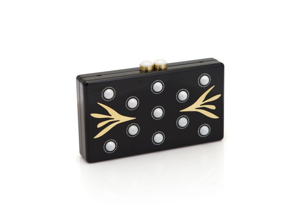 Thale Blanc Morning Dew black pearl clutch