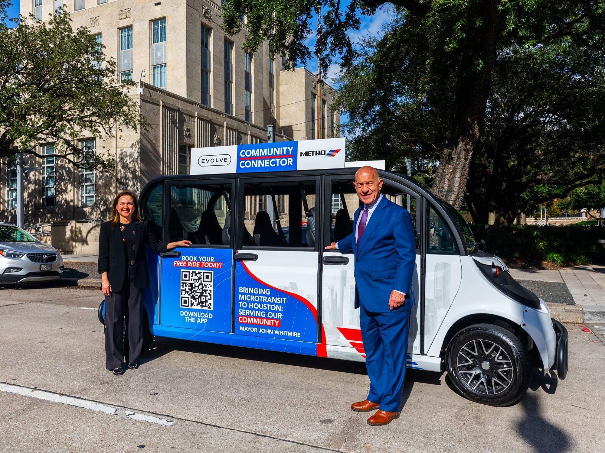 The all-electric microtransit shuttle fleet is expanding into downtown