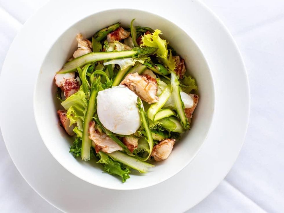 The Annie Cafe asparagus salad with lobster
