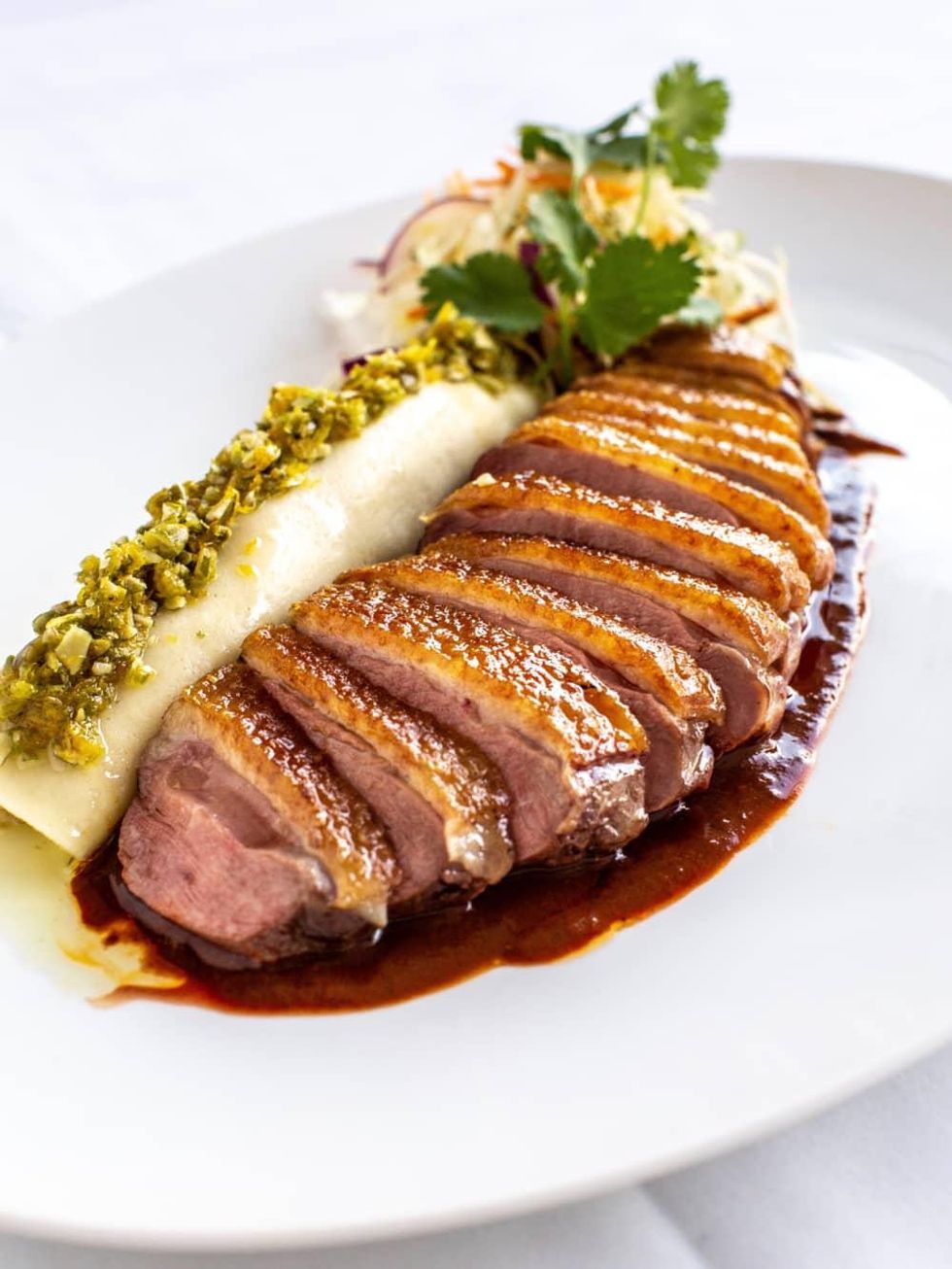 The Annie Cafe roasted duck breast with cocoa mole