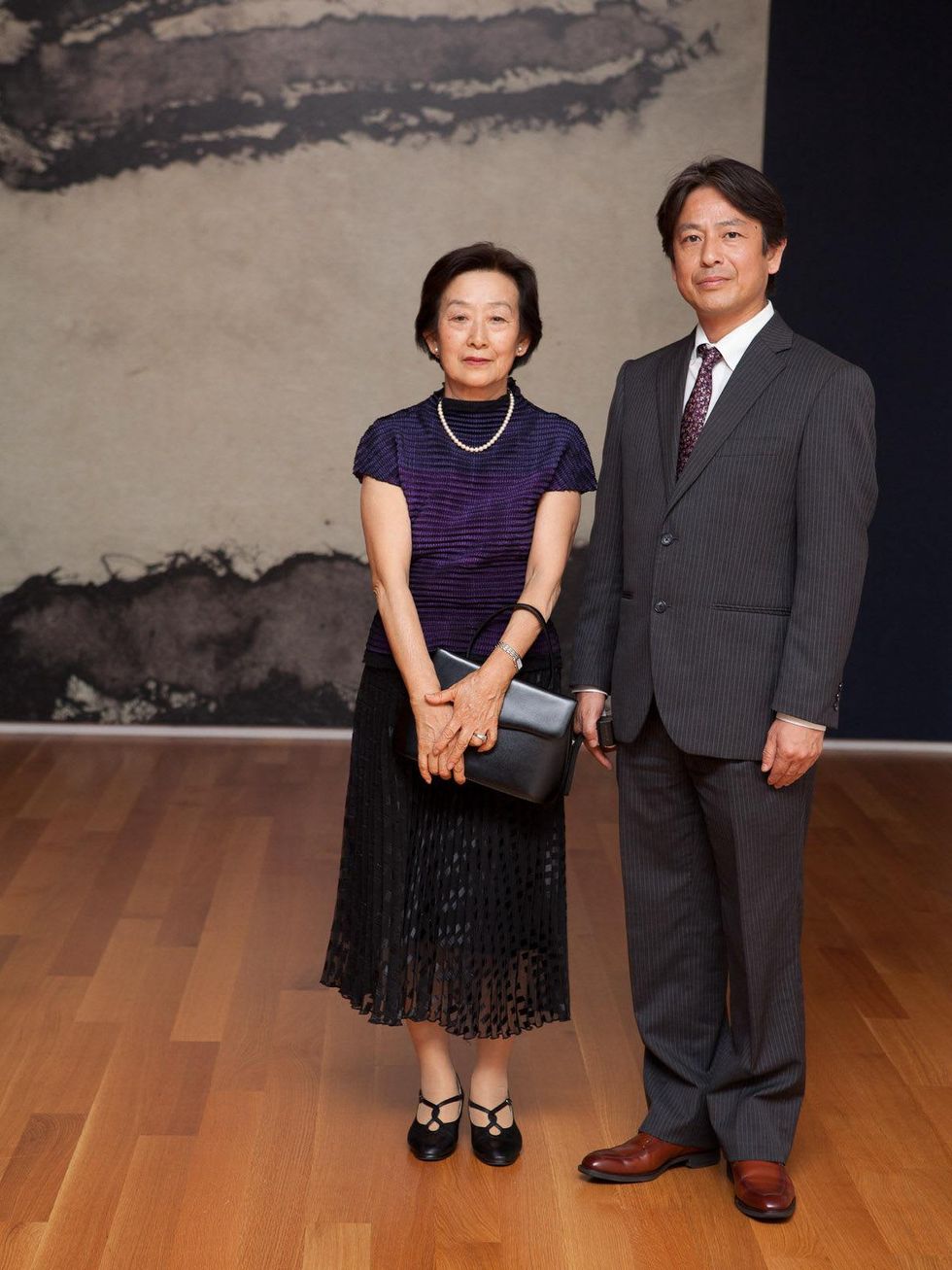 The Art of Tawara Yusaku exhibit opening June 2013 Kayoko Okada and Michiaki Okada