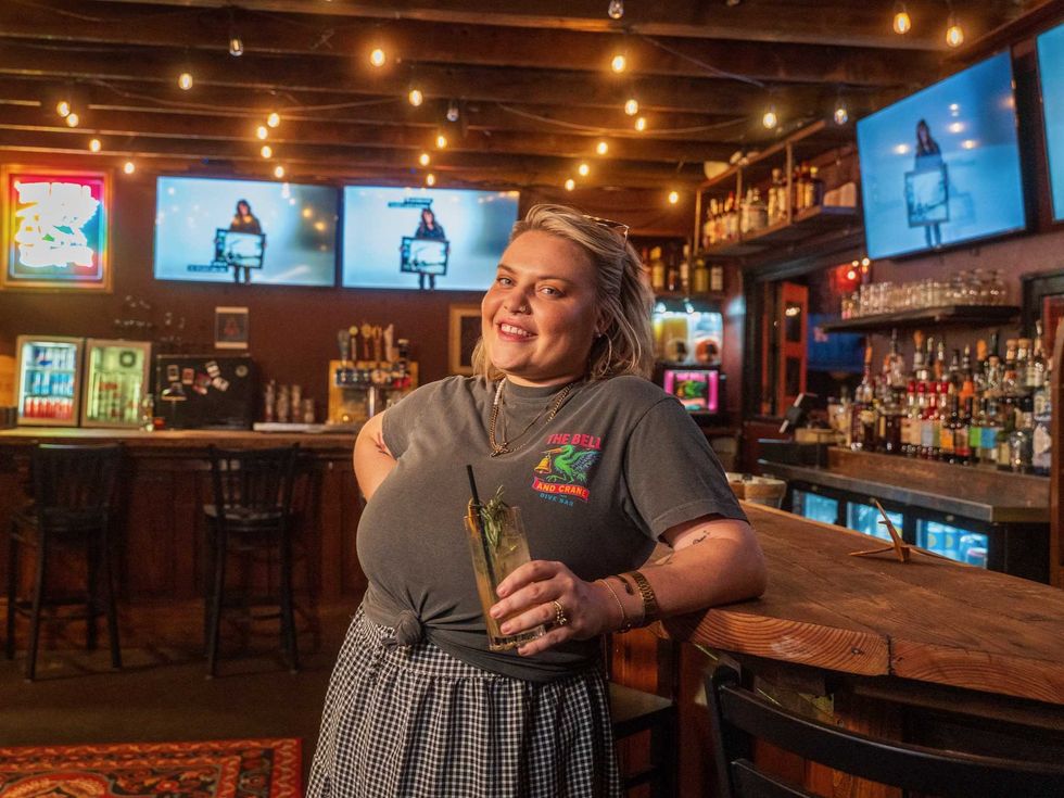 The Bell and Crane bar Ashley Bell