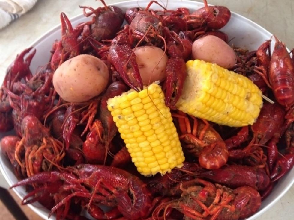The Boot crawfish corn potatoes