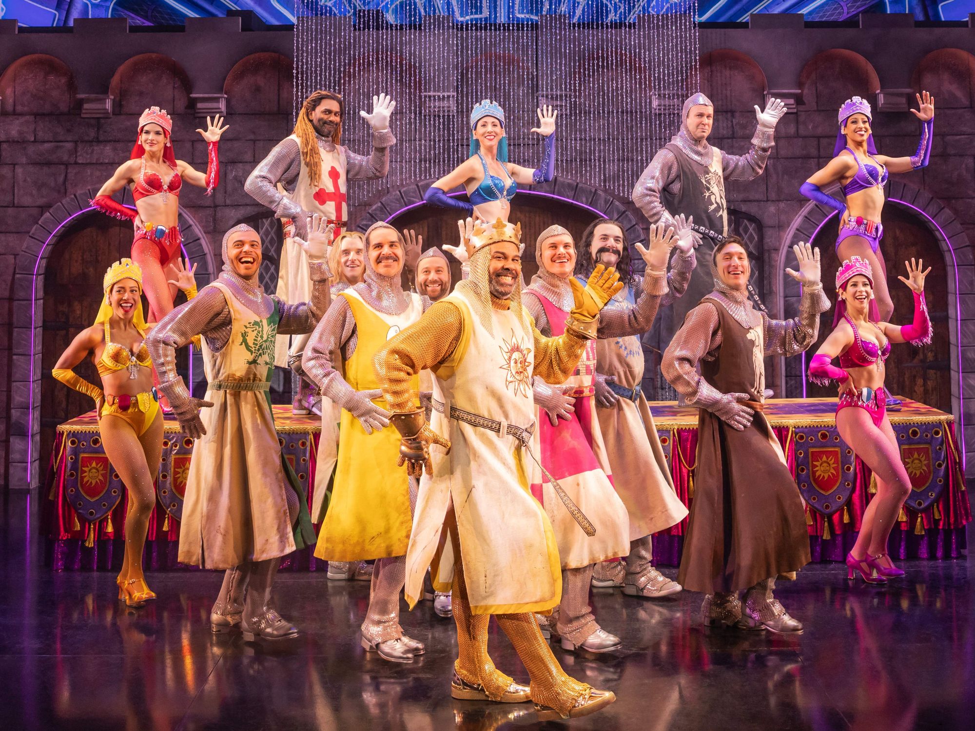 The Broadway cast of Spamalot