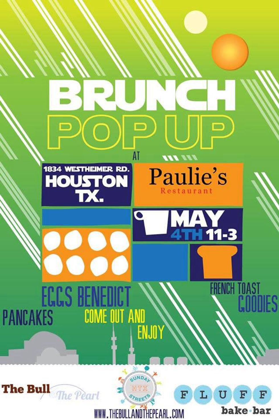 The Bull & The Pearl Brunch pop-up menu