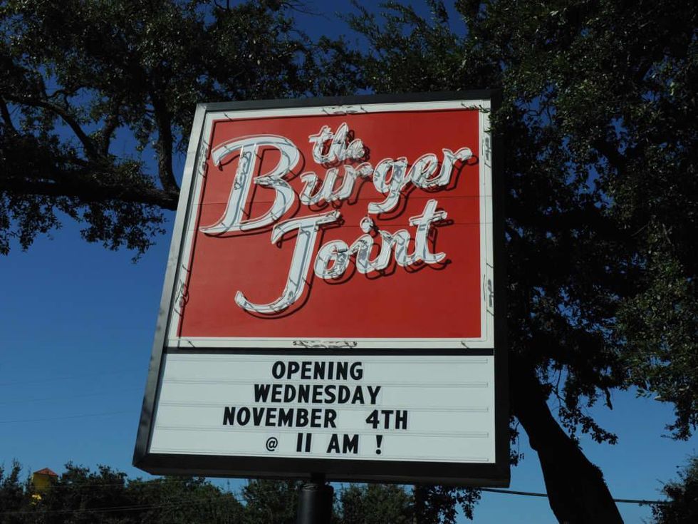 The Burger Joint sign