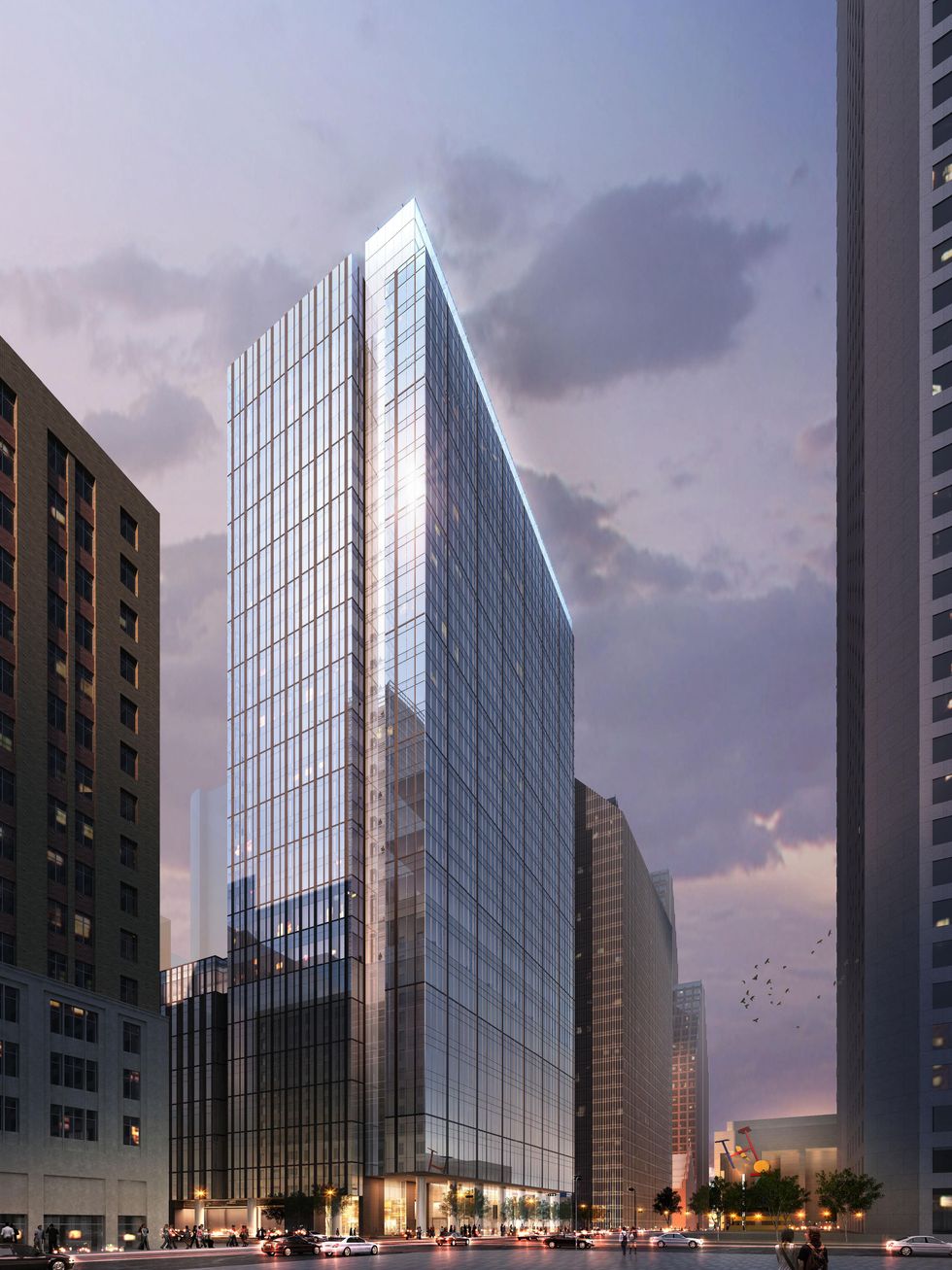 The Capitol Tower Houston Club rendering Gensler Skanska downtown Houston