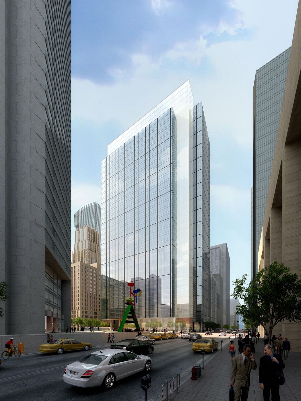 The Capitol Tower Houston Club rendering Gensler Skanska downtown Houston