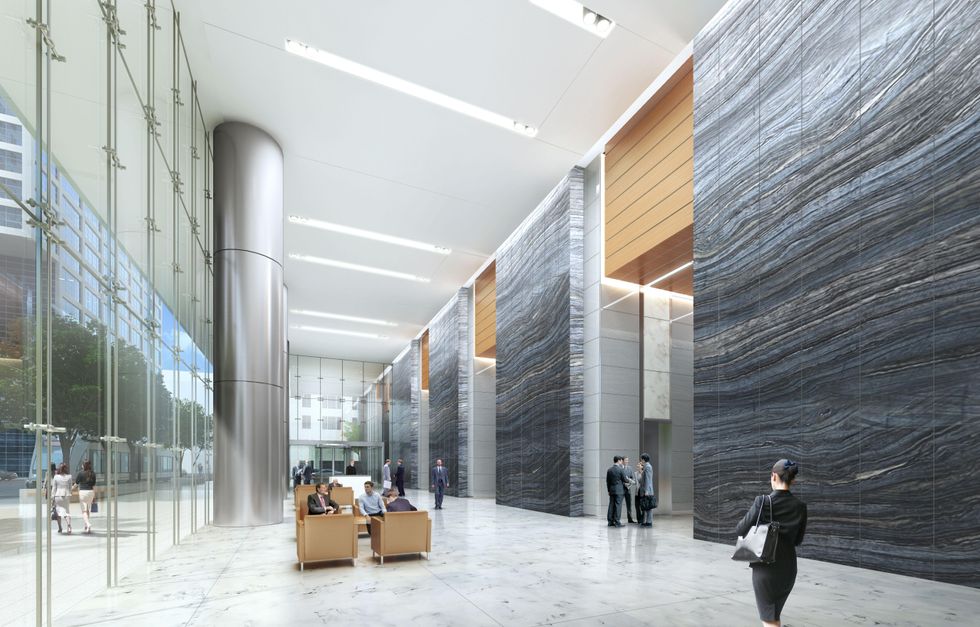 The Capitol Tower Houston Club rendering lobby