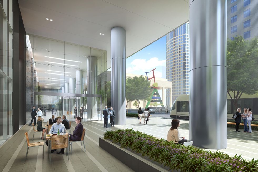 The Capitol Tower Houston Club rendering travis entry