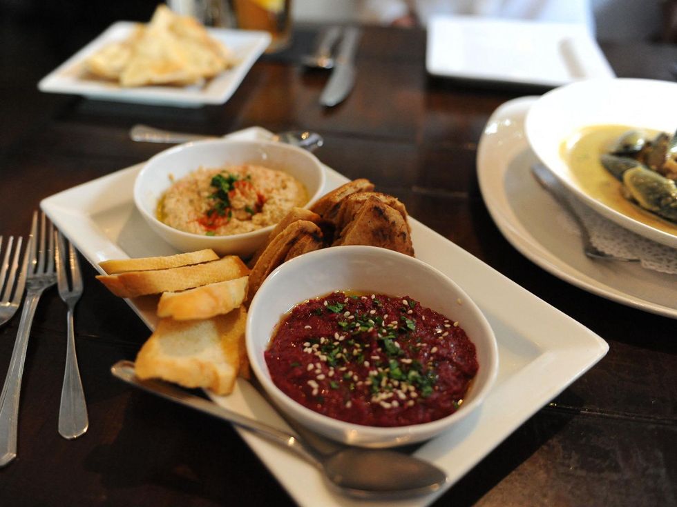 The Corner Table new menu July 2014 bread and dips