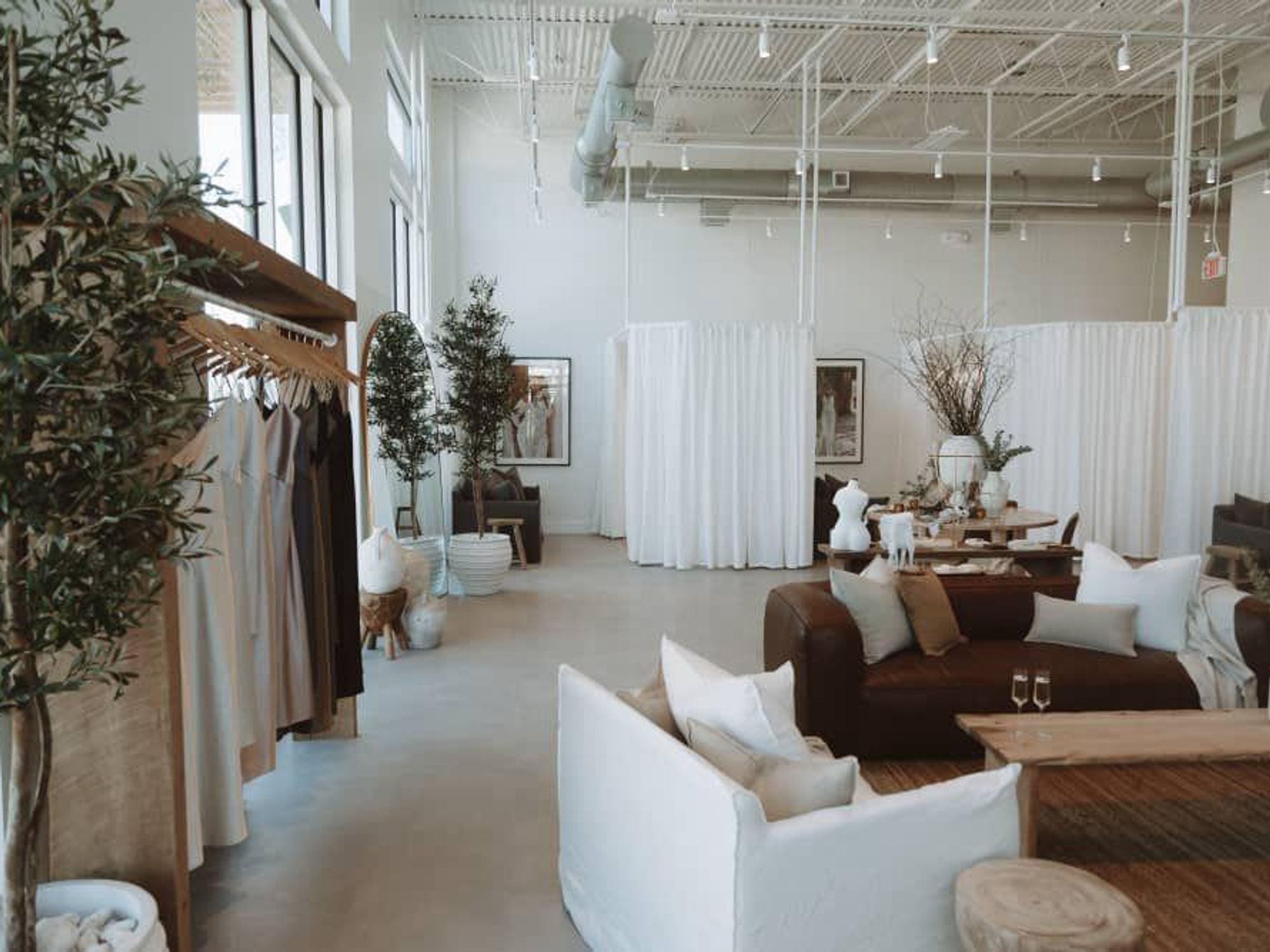 The crisp, clean showroom.