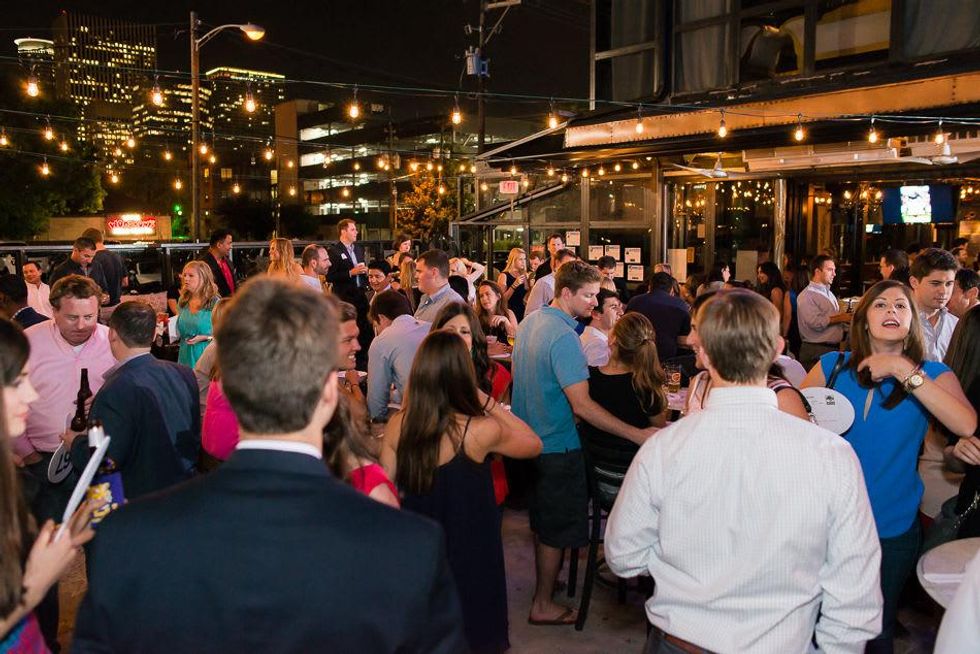 The crowd at the RedBuds Membership Drive October 2014