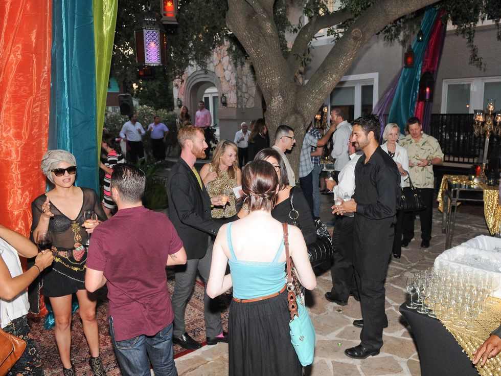 The crowd, venue at the Q The Salon Moroccan theme party October 2013
